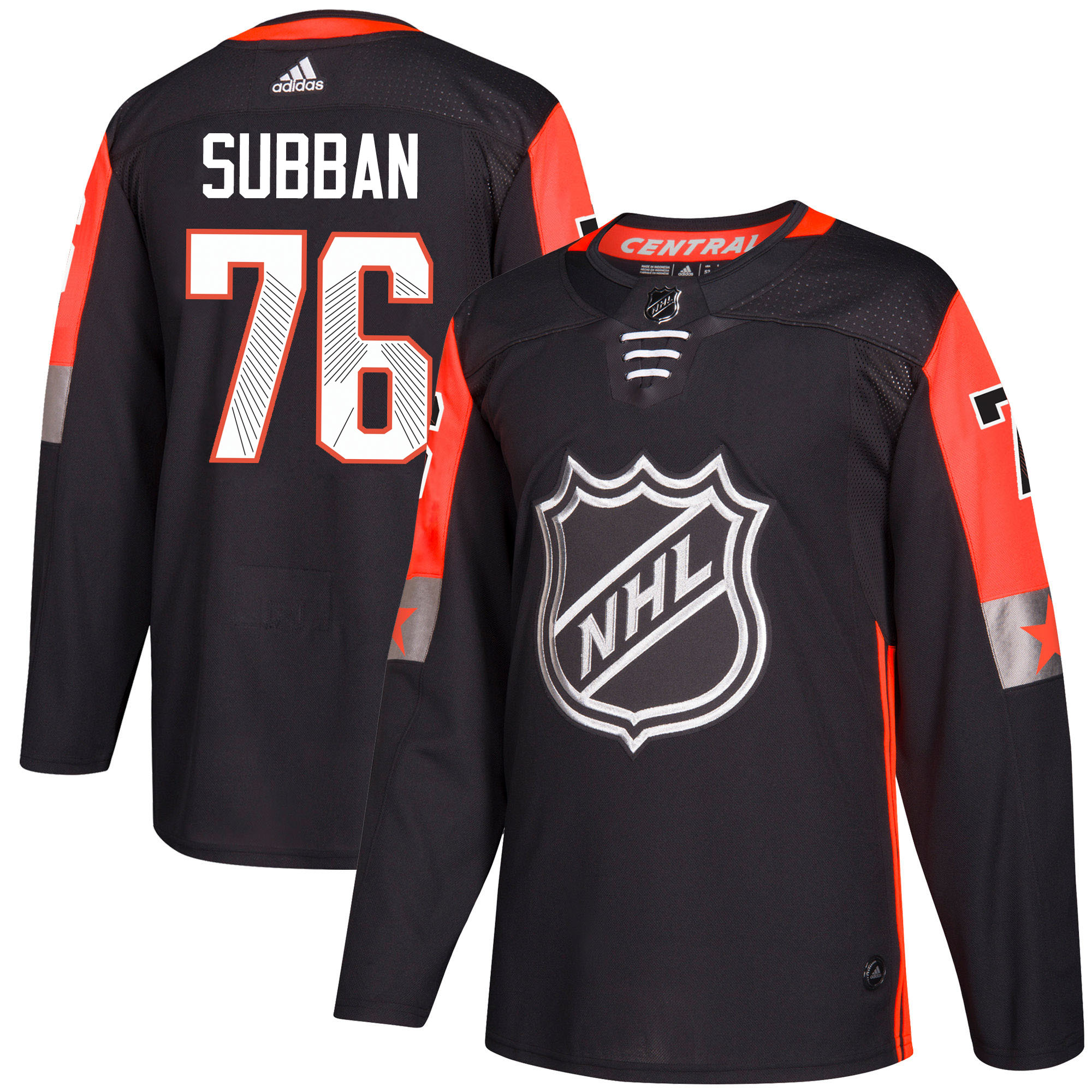 Adidas Nashville Predators #76 P.K Subban Black 2018 All-Star Central Division Authentic Stitched Youth NHL Jersey->youth nhl jersey->Youth Jersey